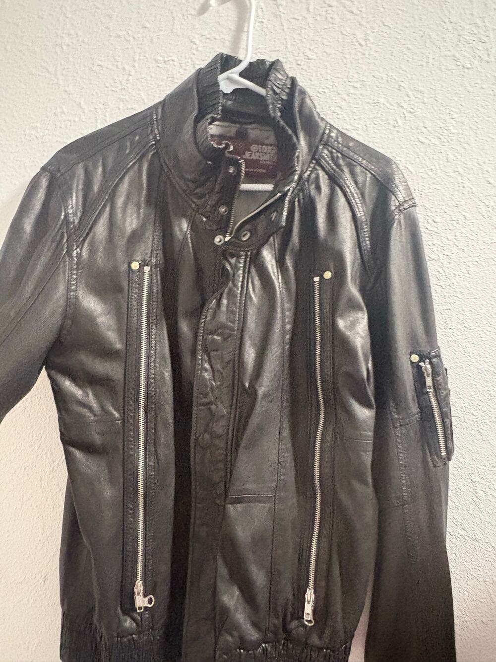 Tough Jeansmith lamb-leather jacket, M